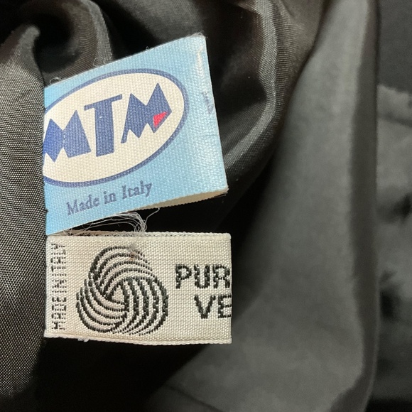 FODERA MISTO Black 100% Virgin Wool Blazer Fully Lined MADE IN ITALY US Sz XL - Picture 5 of 9
